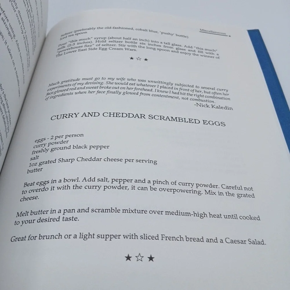 THE BROADWAY CELEBRITY COOKBOOK  Alexander J. Vincent  Hardcover *Excellent*